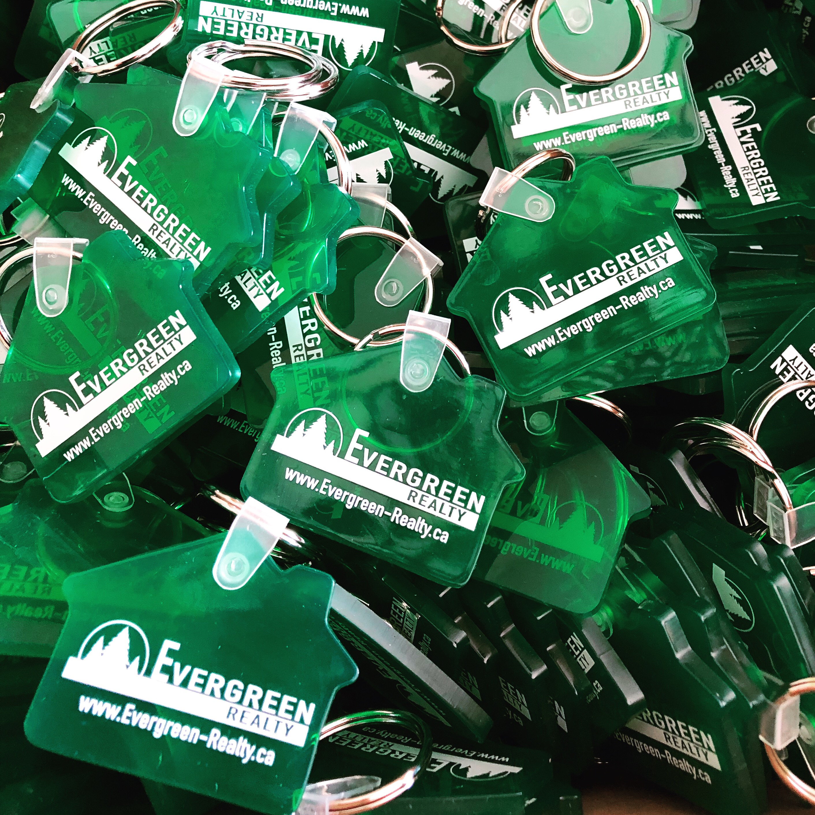 New keychains Evergreen Realty!